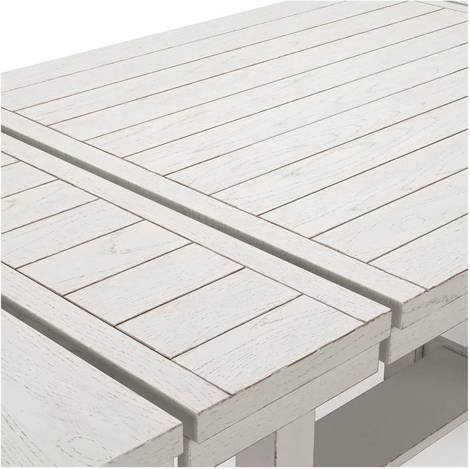 Robbinsdale Counter Height Dining Extension Table In Antique White D64232