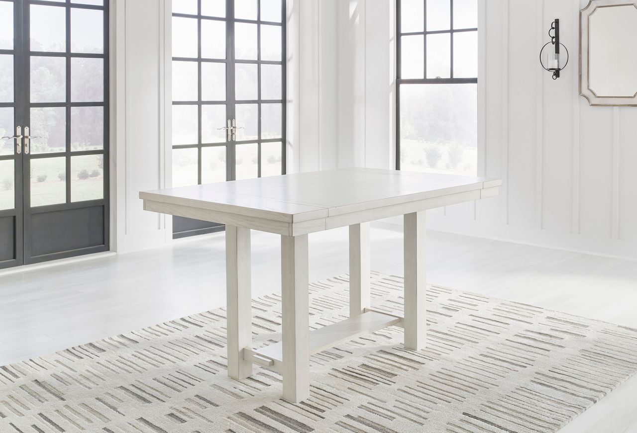 Robbinsdale Counter Height Dining Extension Table In Antique White D64232