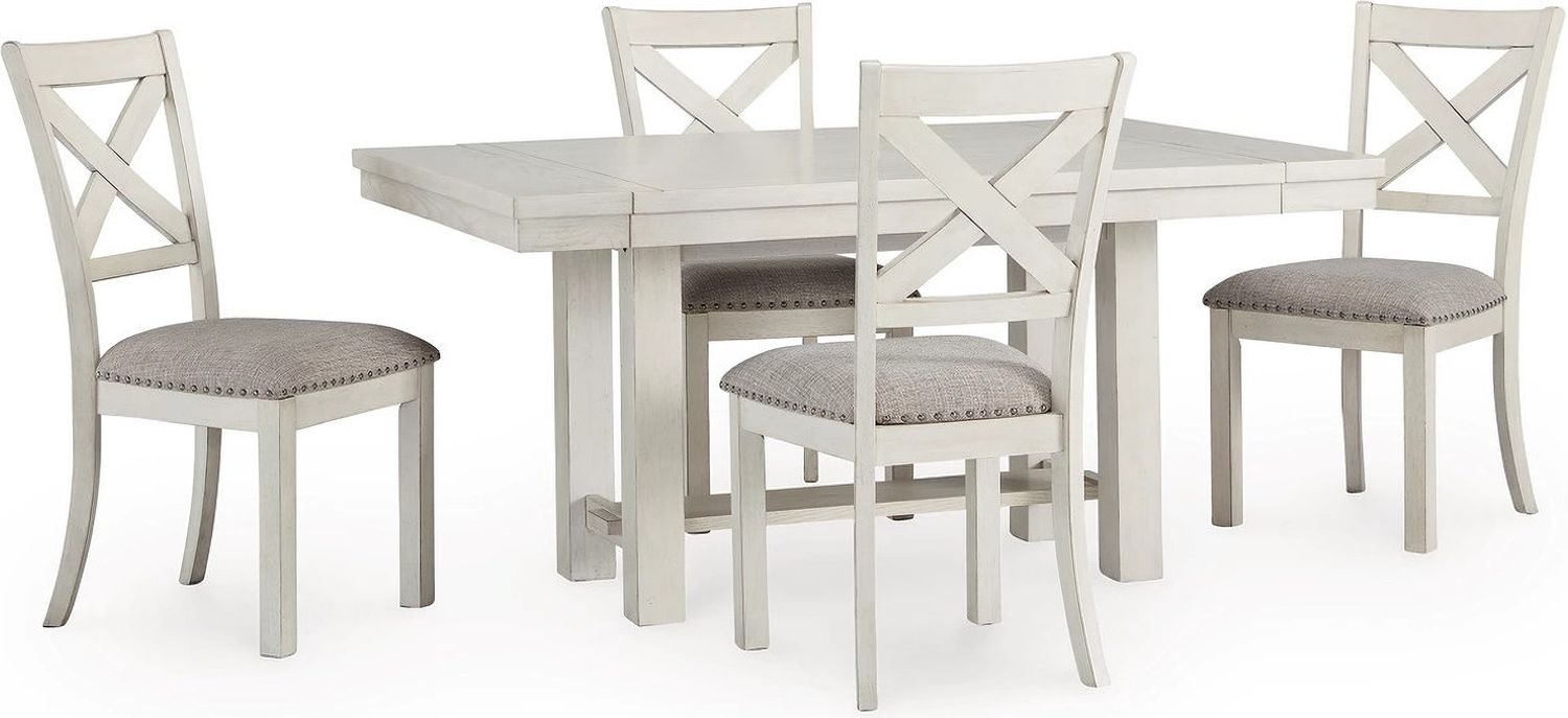 Robbinsdale Dining Room Set In Antique White D642D3