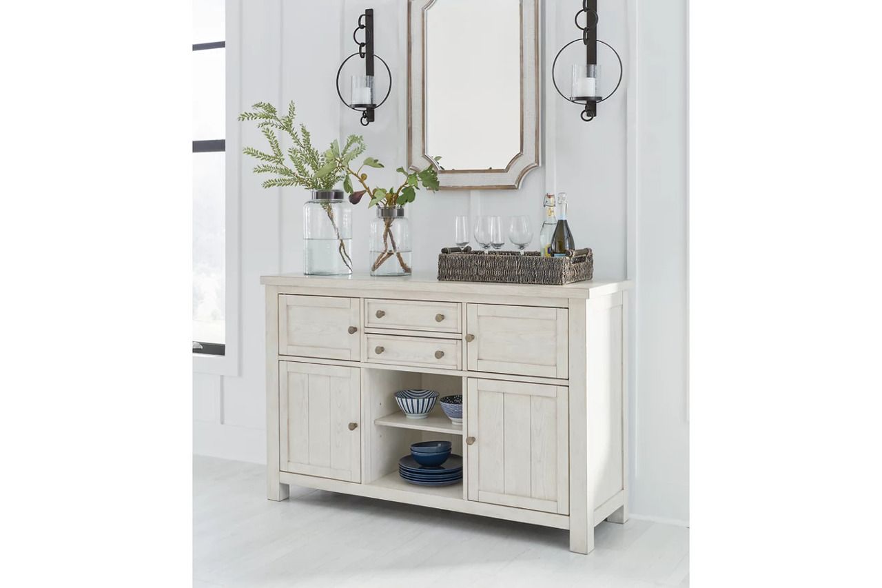 Robbinsdale Dining Room Set In Antique White D642D3