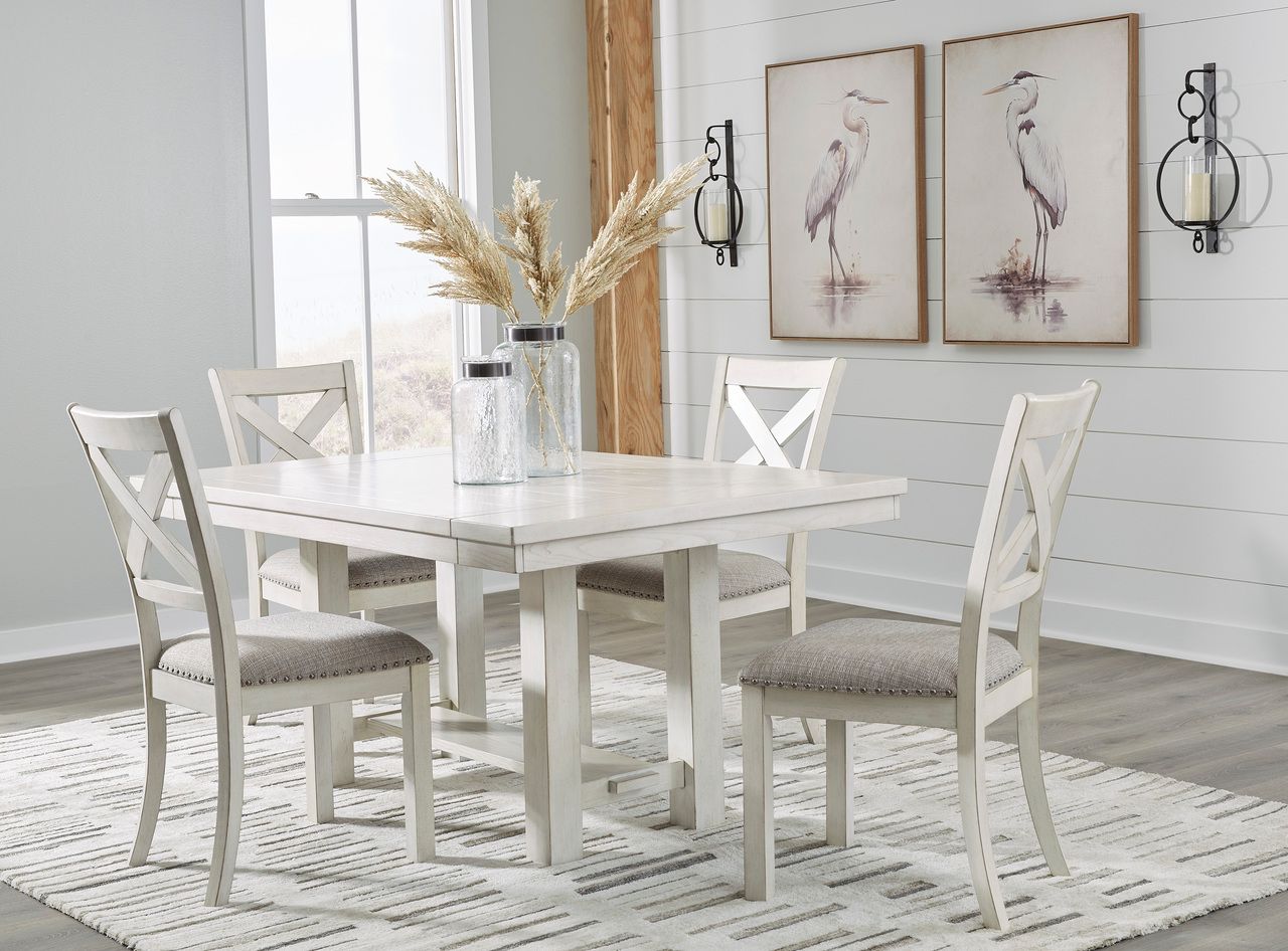 Robbinsdale Dining Room Set In Antique White D642D3