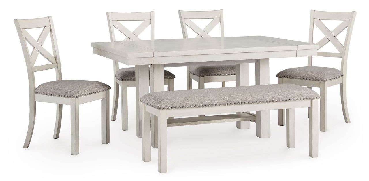 Robbinsdale Dining Room Set In Antique White D642D3