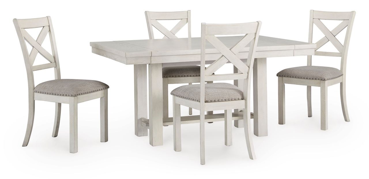 Robbinsdale Dining Room Set In Antique White D642D3