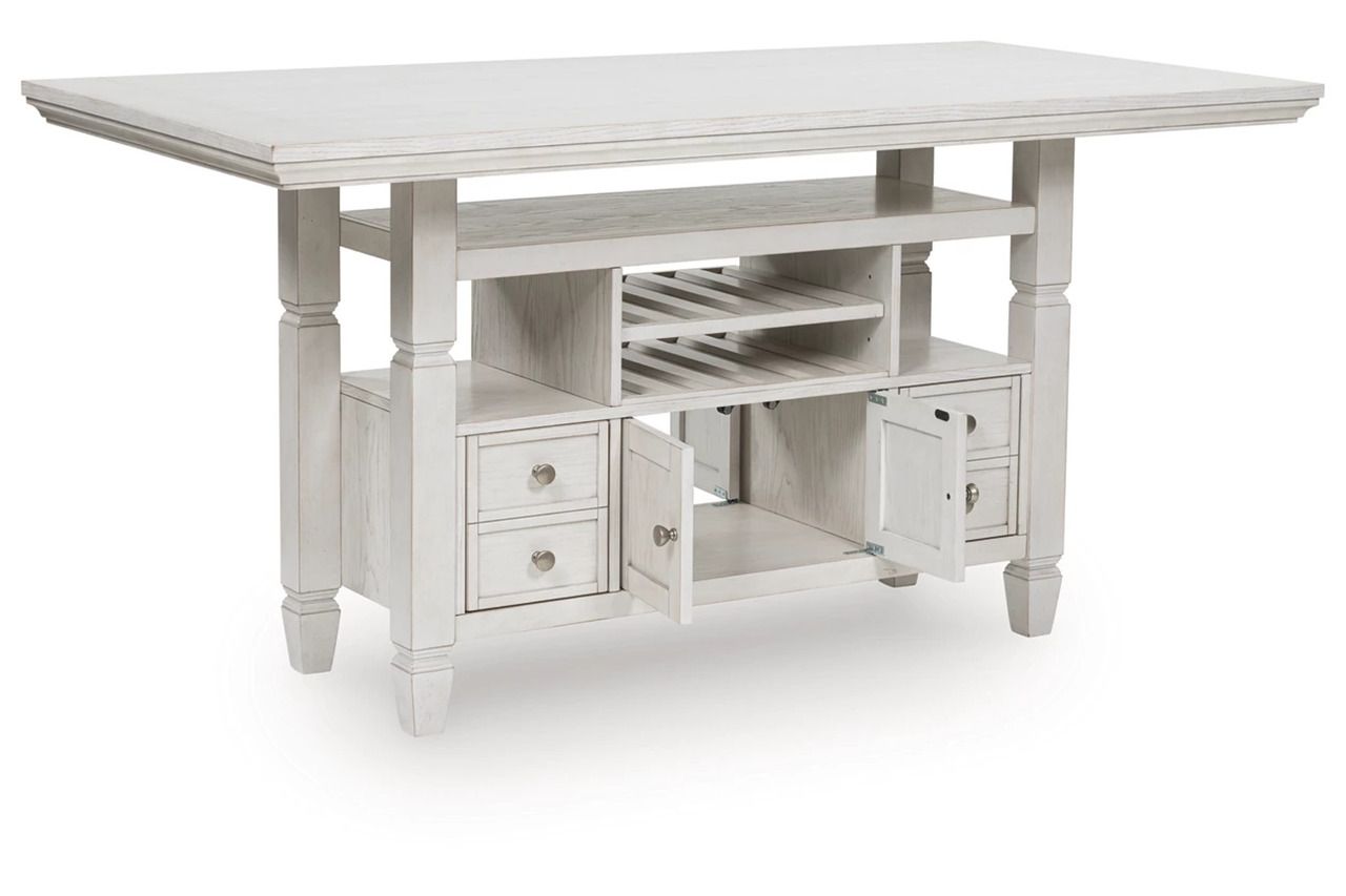Robbinsdale Counter Height Dining Table In Antique White D642D7