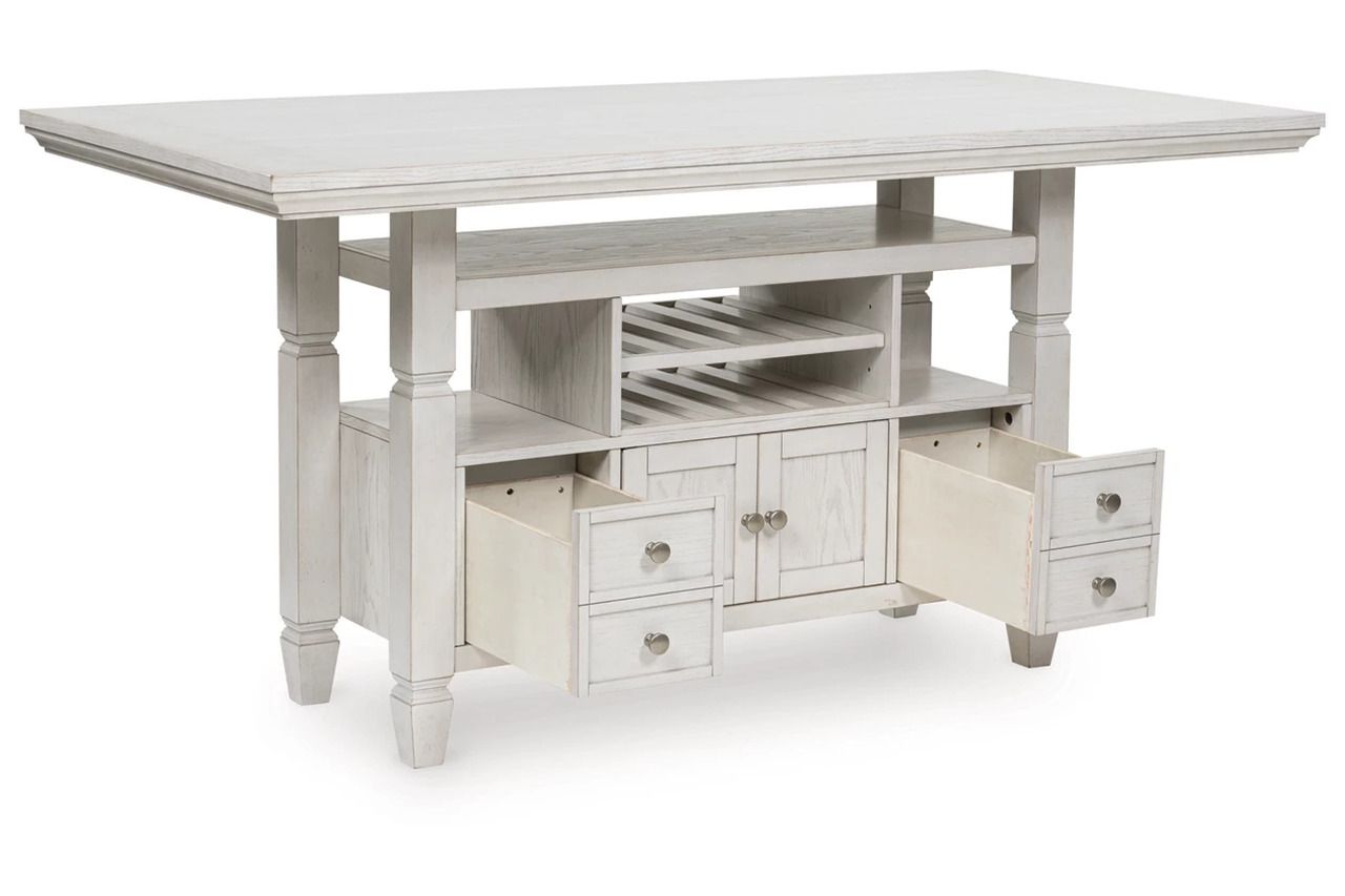 Robbinsdale Counter Height Dining Table In Antique White D642D7