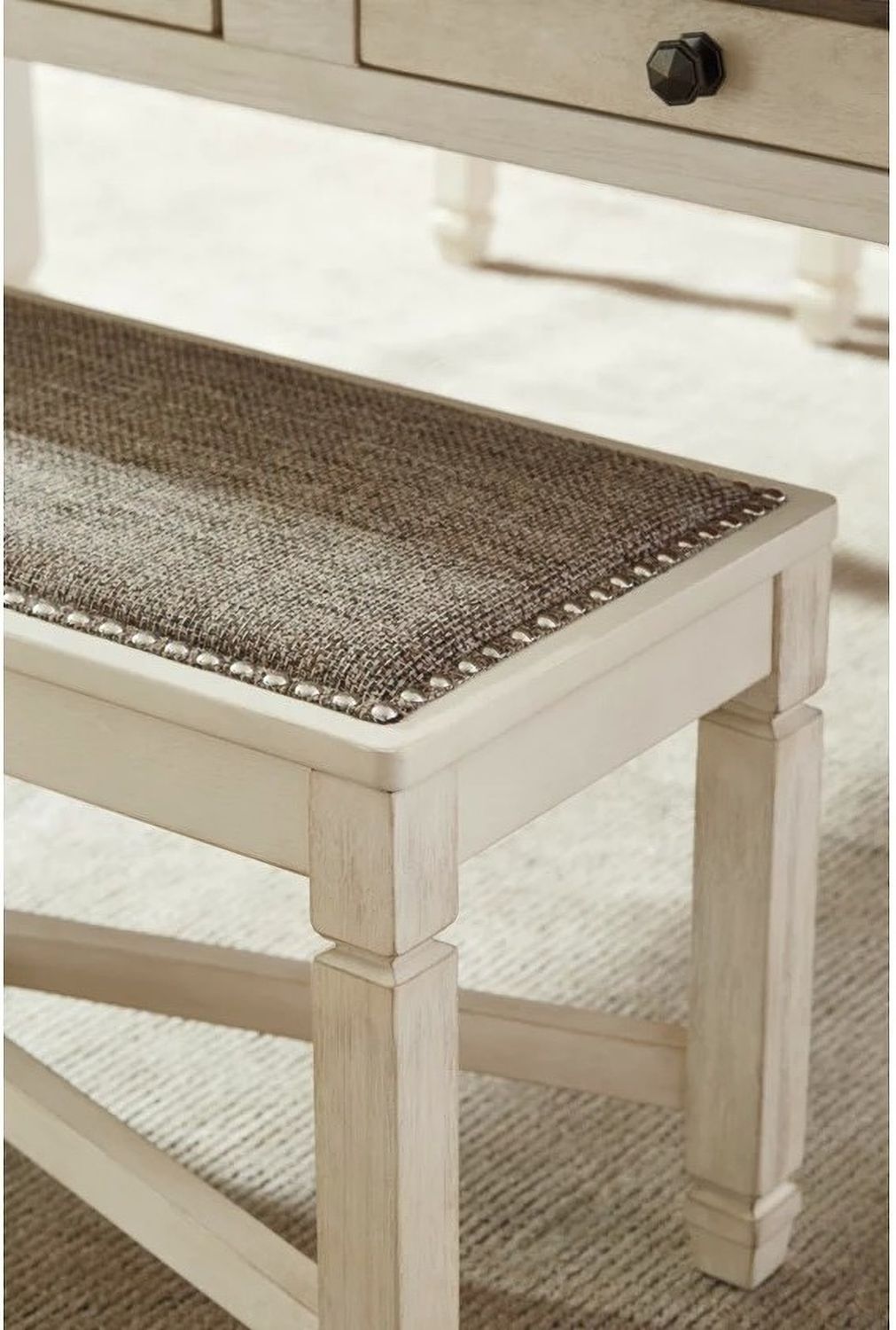 Bolanburg Two-tone Large Upholstered Dining Bench D64700