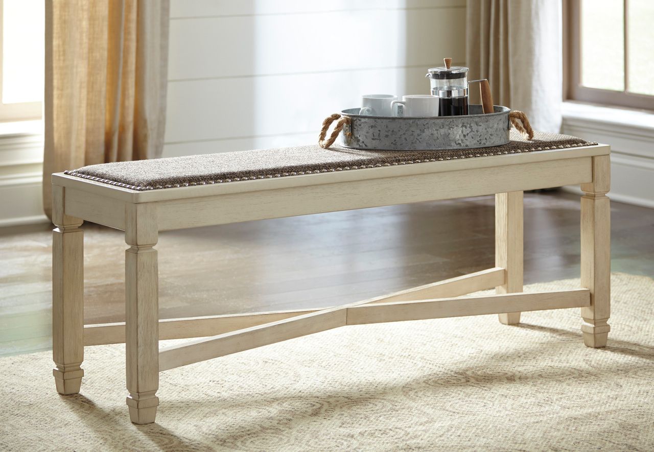 Bolanburg Two-tone Large Upholstered Dining Bench D64700