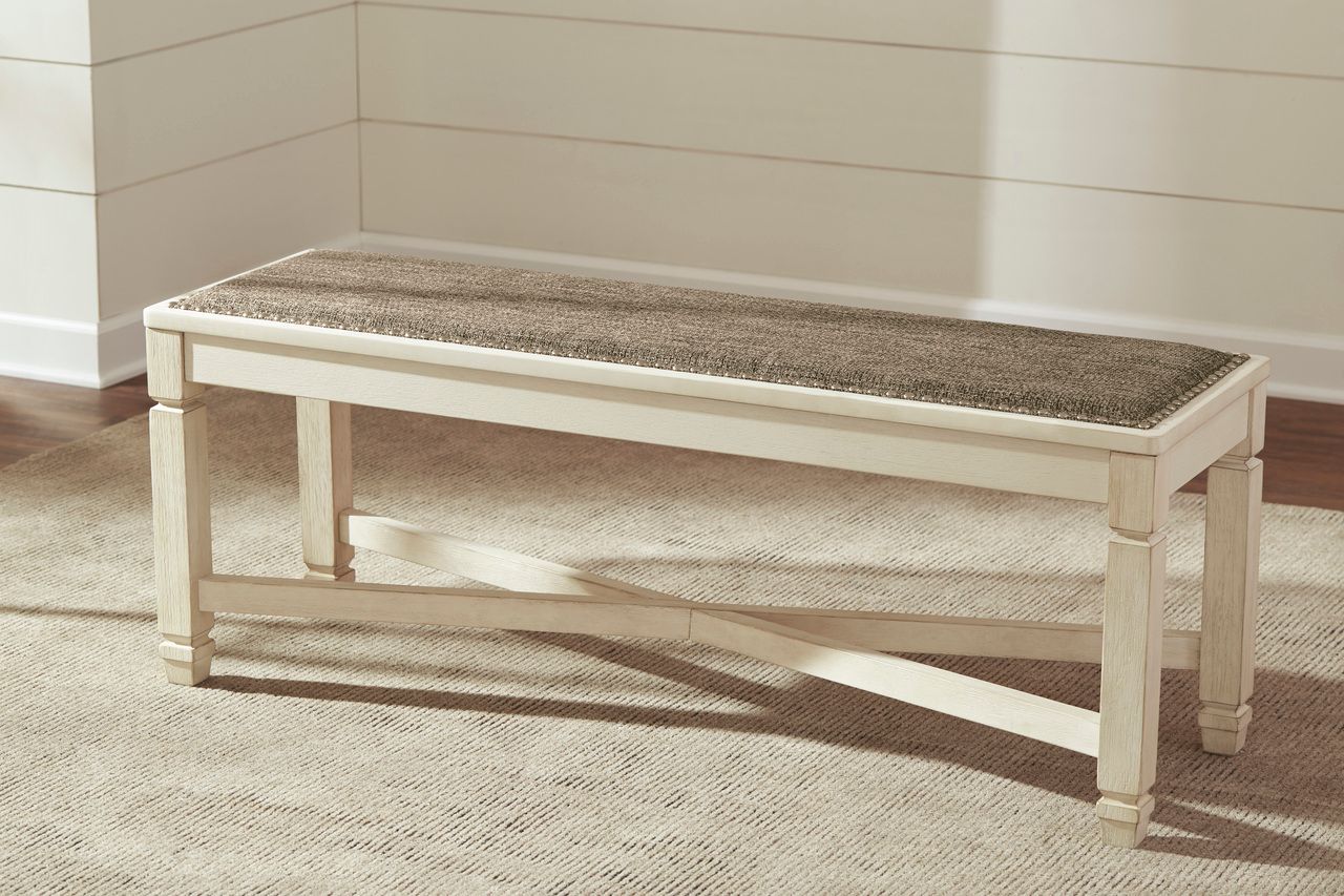 Bolanburg Two-tone Large Upholstered Dining Bench D64700