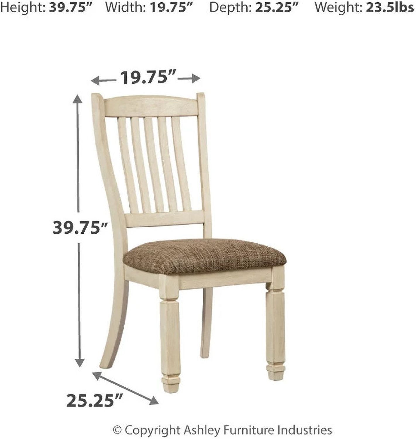 Bolanburg Two-Tone Dining Side Chair Set of 2 D64701