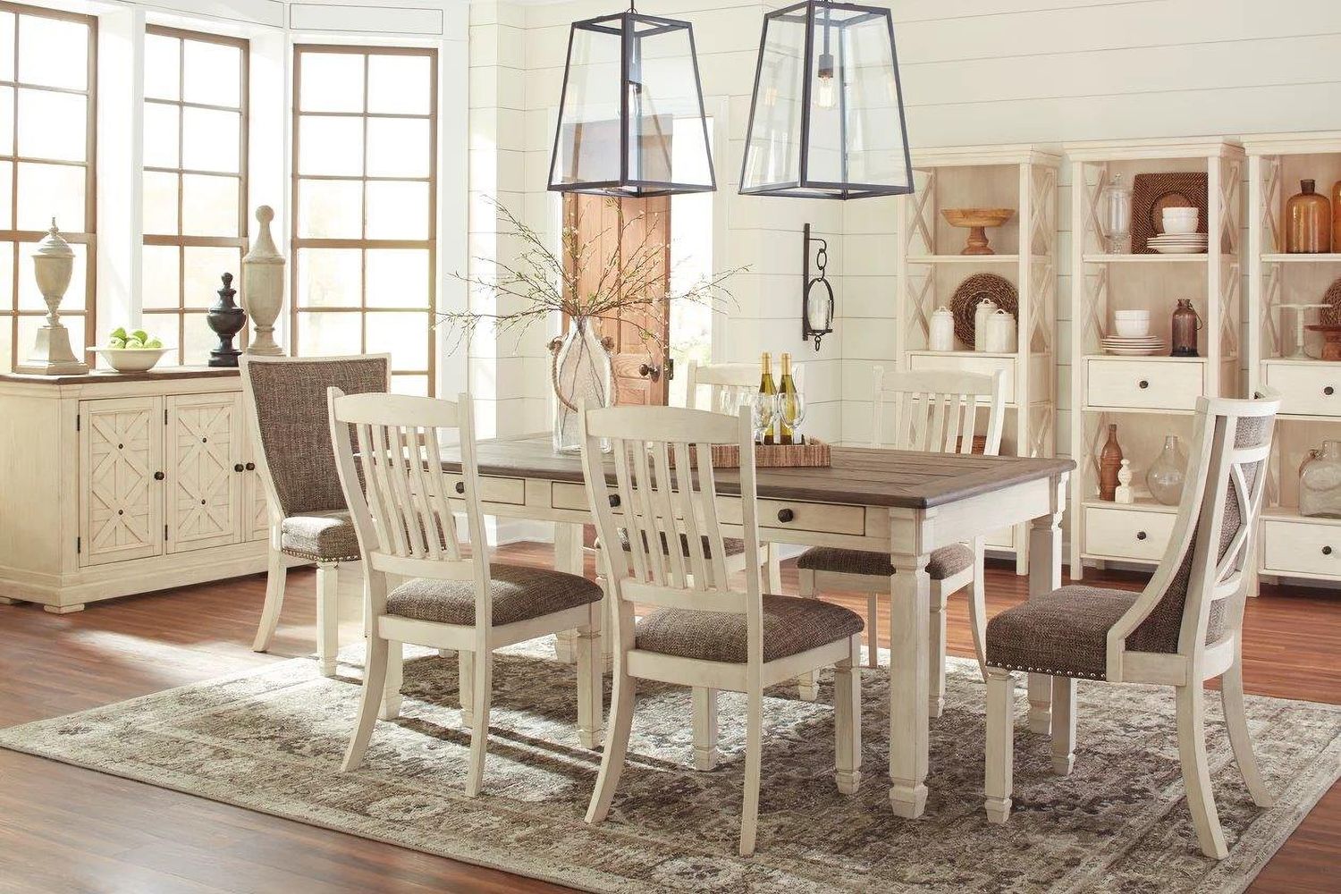 Bolanburg Two-Tone Dining Upholstered Side Chair Set of 2 D64702