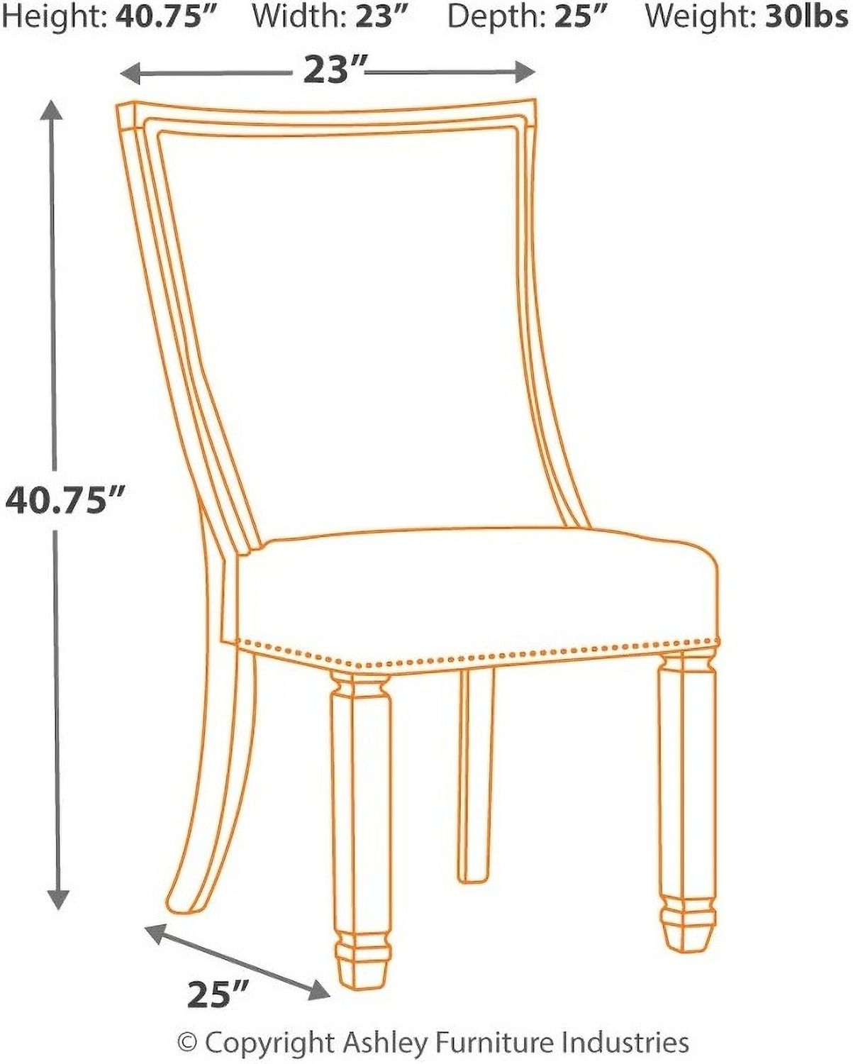 Bolanburg Two-Tone Dining Upholstered Side Chair Set of 2 D64702