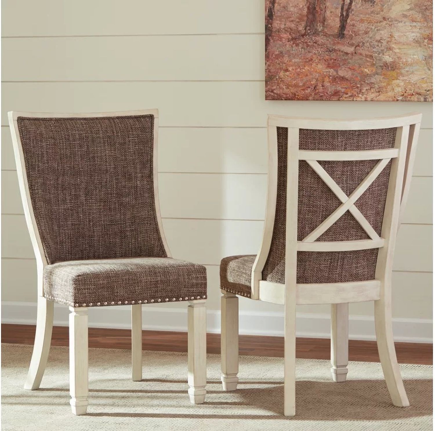 Bolanburg Two-Tone Dining Upholstered Side Chair Set of 2 D64702
