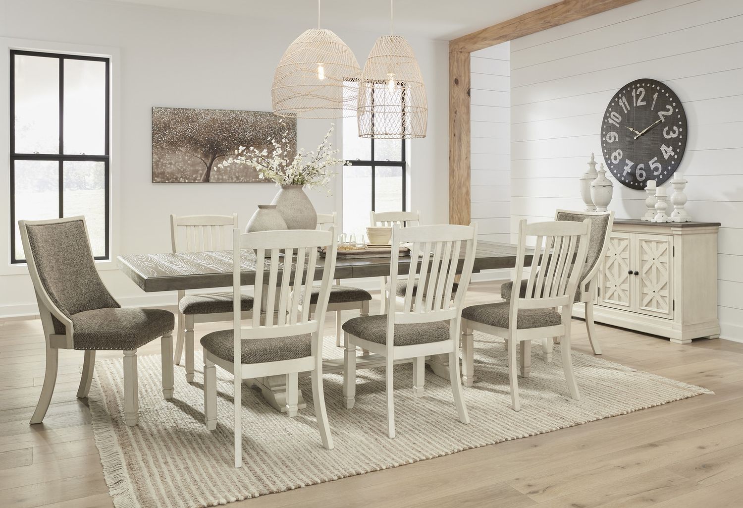 Bolanburg Two-Tone Dining Upholstered Side Chair Set of 2 D64702
