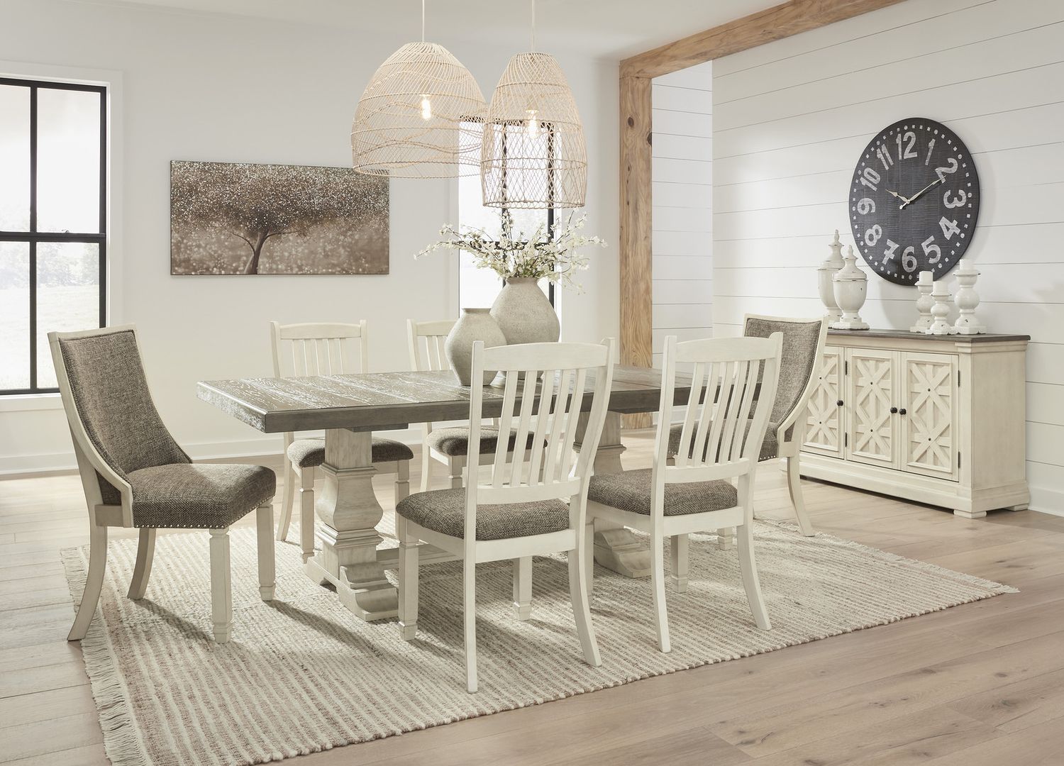 Bolanburg Two-Tone Dining Upholstered Side Chair Set of 2 D64702