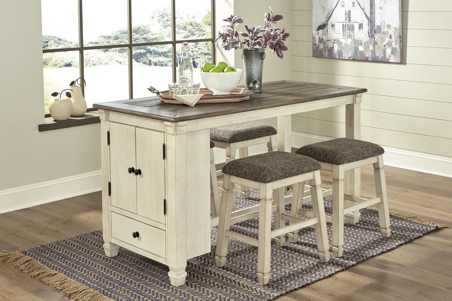 Bolanburg Two-tone Upholstered Stool Set of 2 D647024