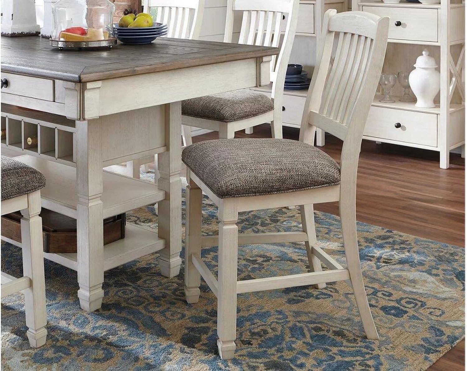 Bolanburg Two Tone Upholstered Barstool Set of 2 D647124
