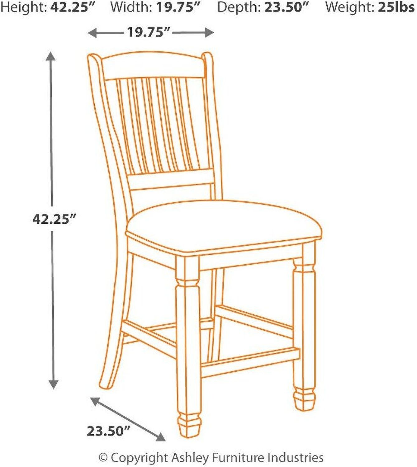 Bolanburg Two Tone Upholstered Barstool Set of 2 D647124