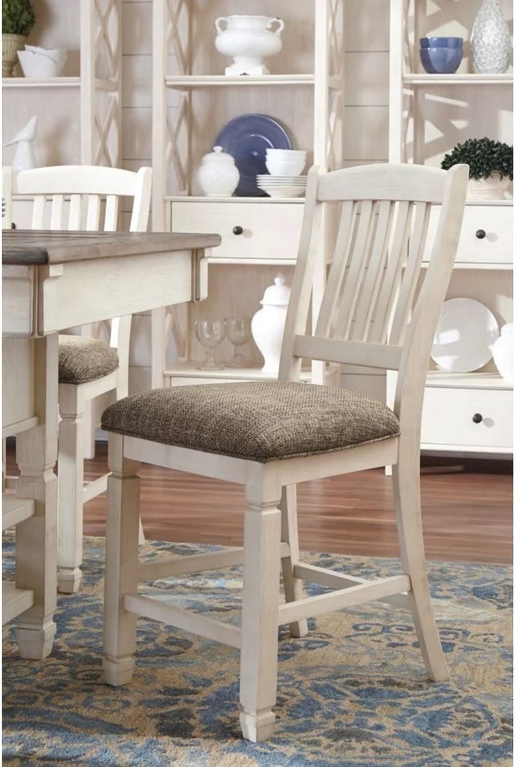 Bolanburg Two Tone Upholstered Barstool Set of 2 D647124