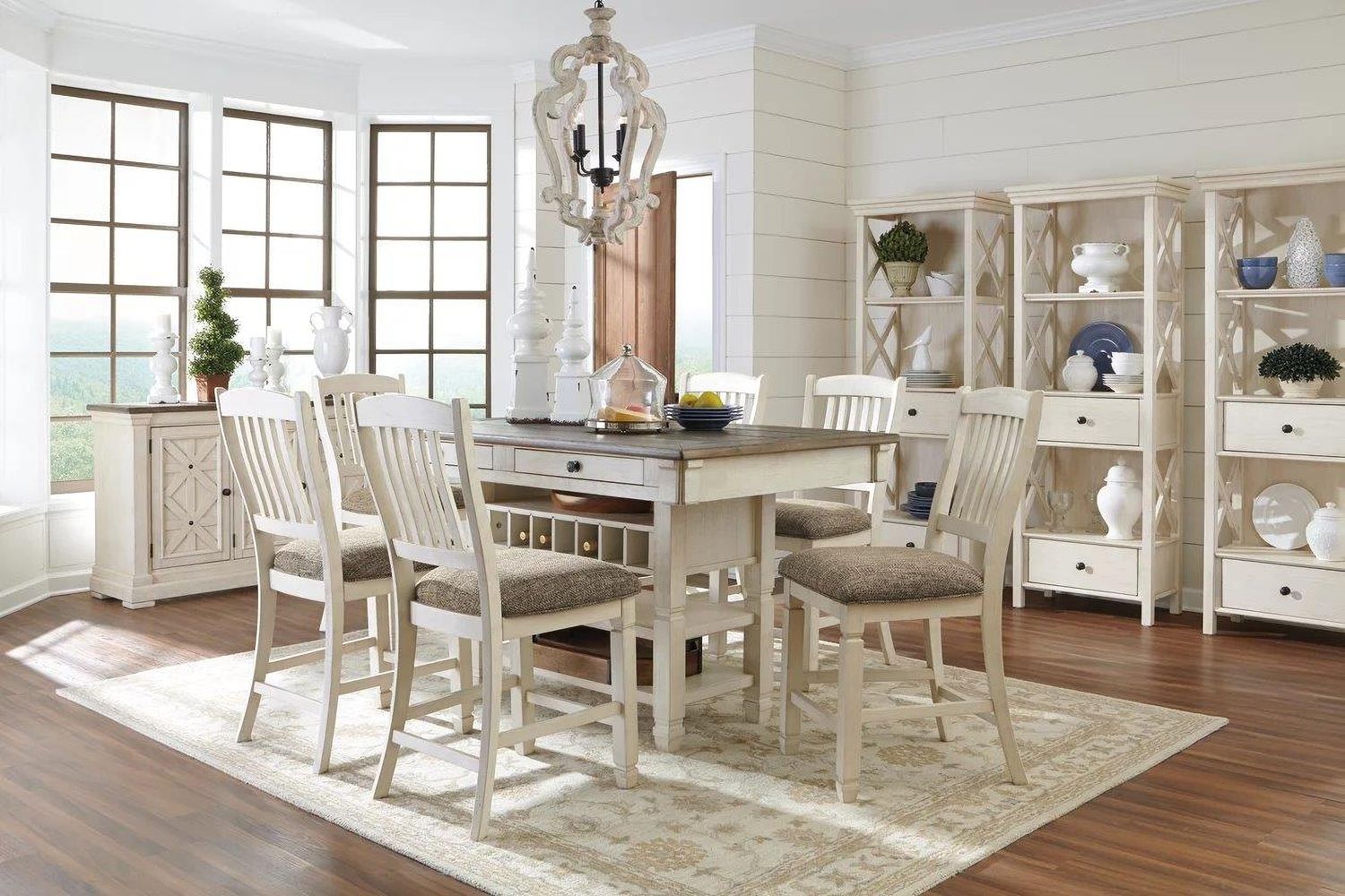 Bolanburg Two Tone Upholstered Barstool Set of 2 D647124