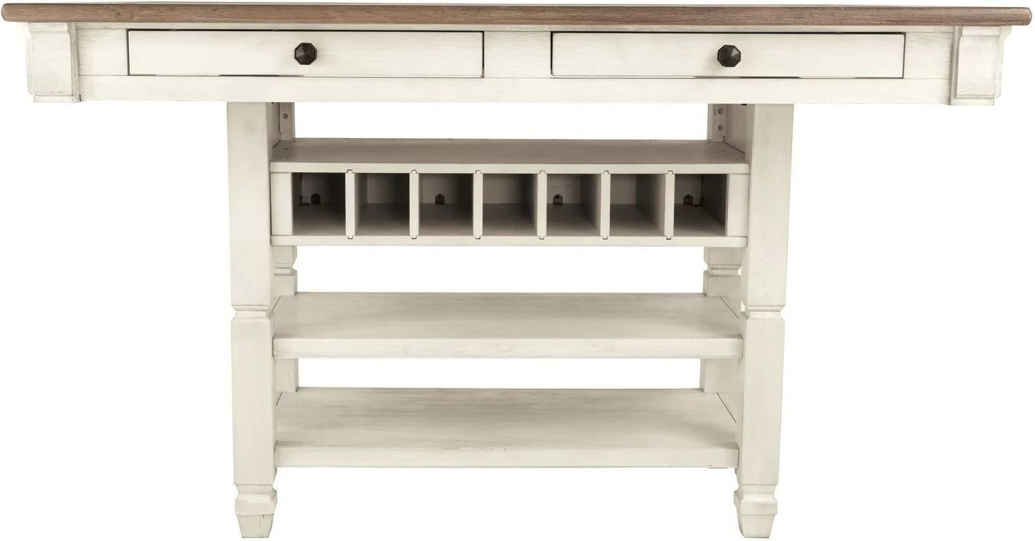 Bolanburg White and Gray Rectangular Counter Height Dining Table D64732