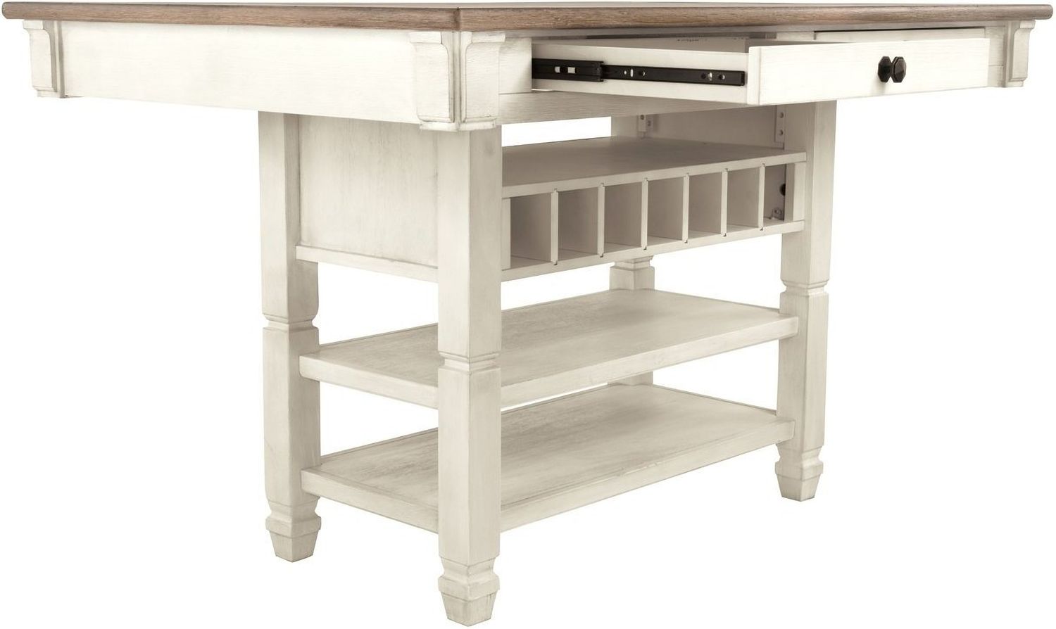 Bolanburg White and Gray Rectangular Counter Height Dining Table D64732