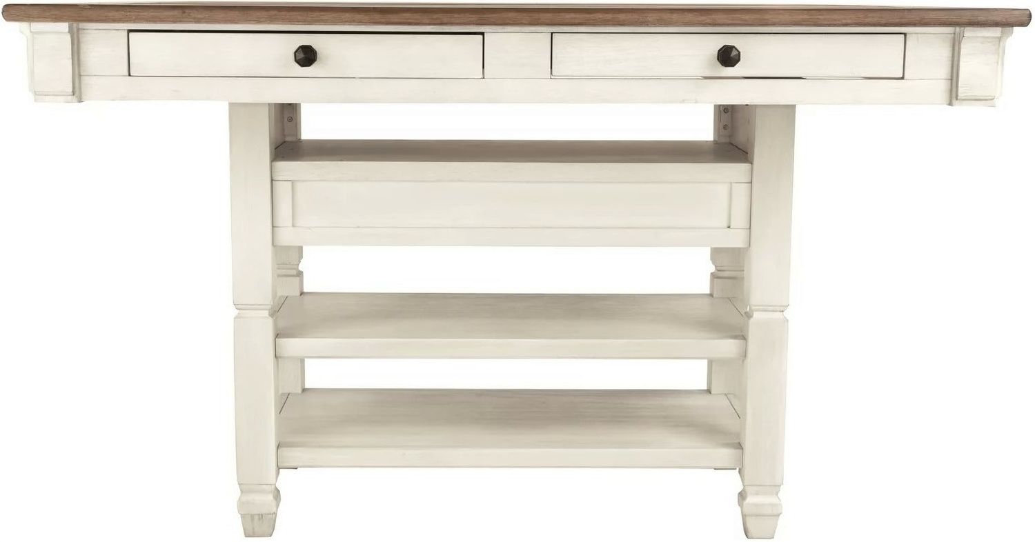 Bolanburg White and Gray Rectangular Counter Height Dining Table D64732