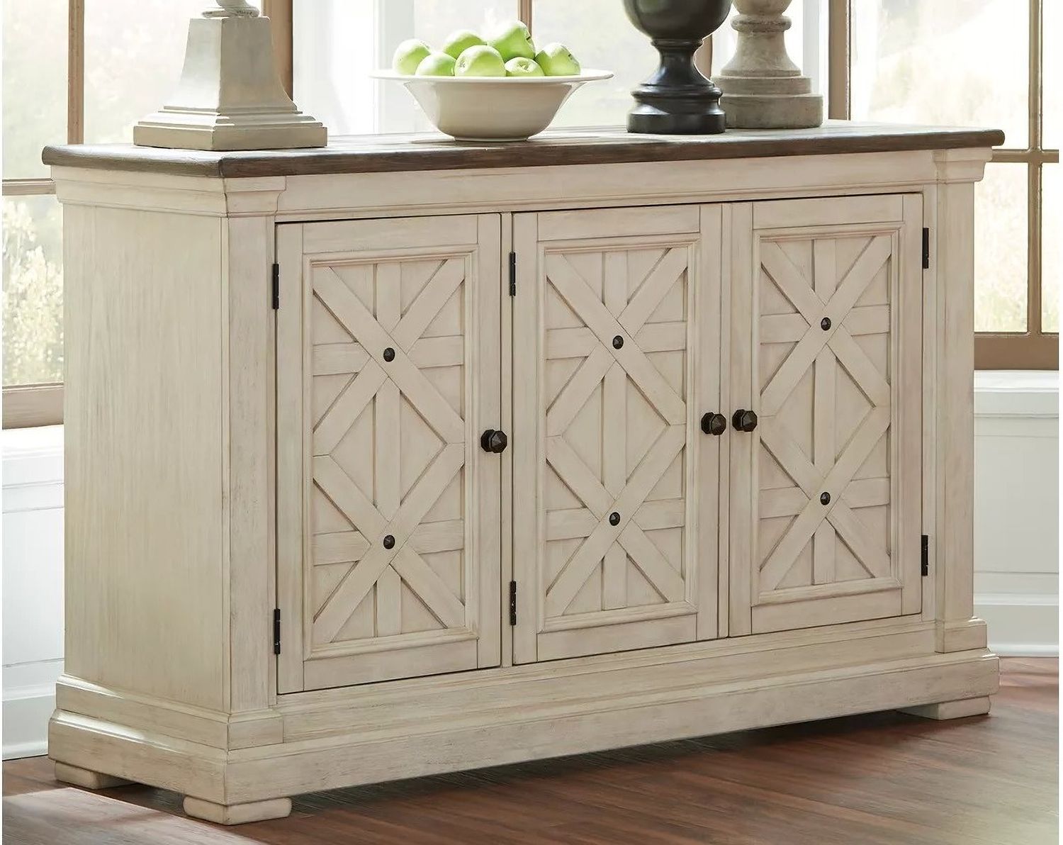 Bolanburg White and Gray Dining Server D64760