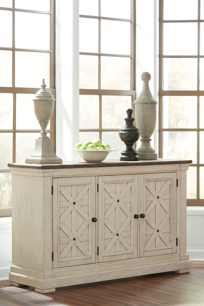 Bolanburg White and Gray Dining Server D64760