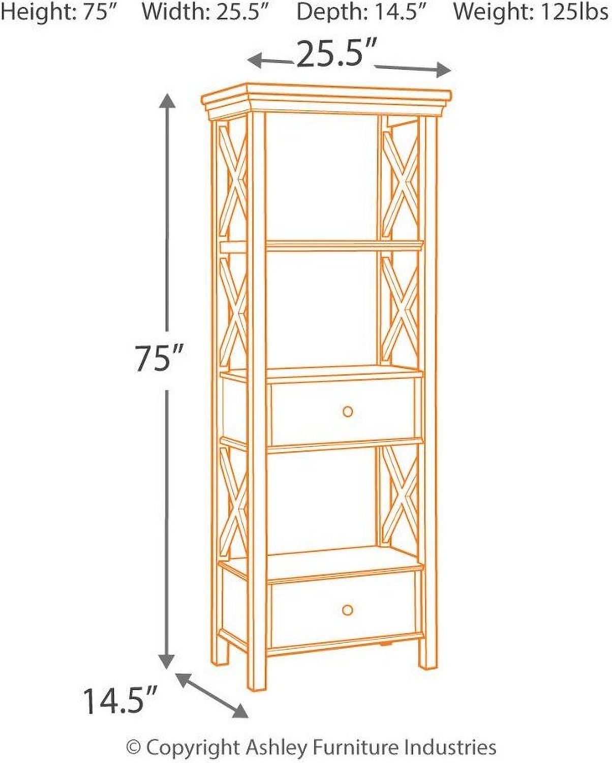 Bolanburg White and Gray Display Cabinet D64776