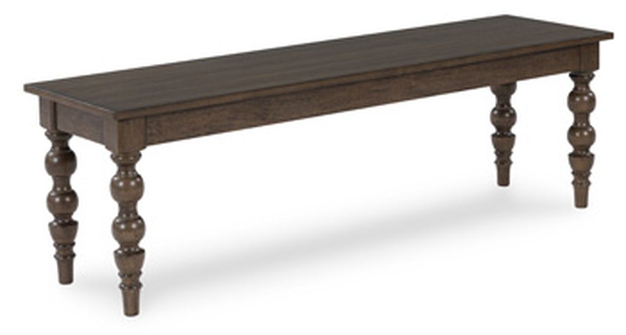 Veramond 58 Inch Dining Bench In Dark Brown D69400