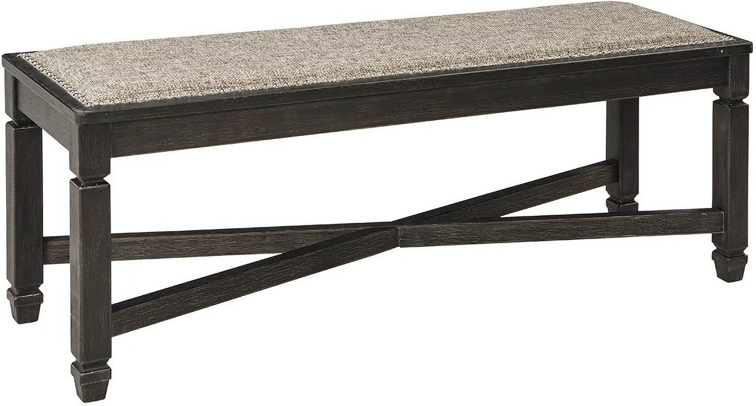 Tyler Creek Black And Gray Upholstered Bench D73600