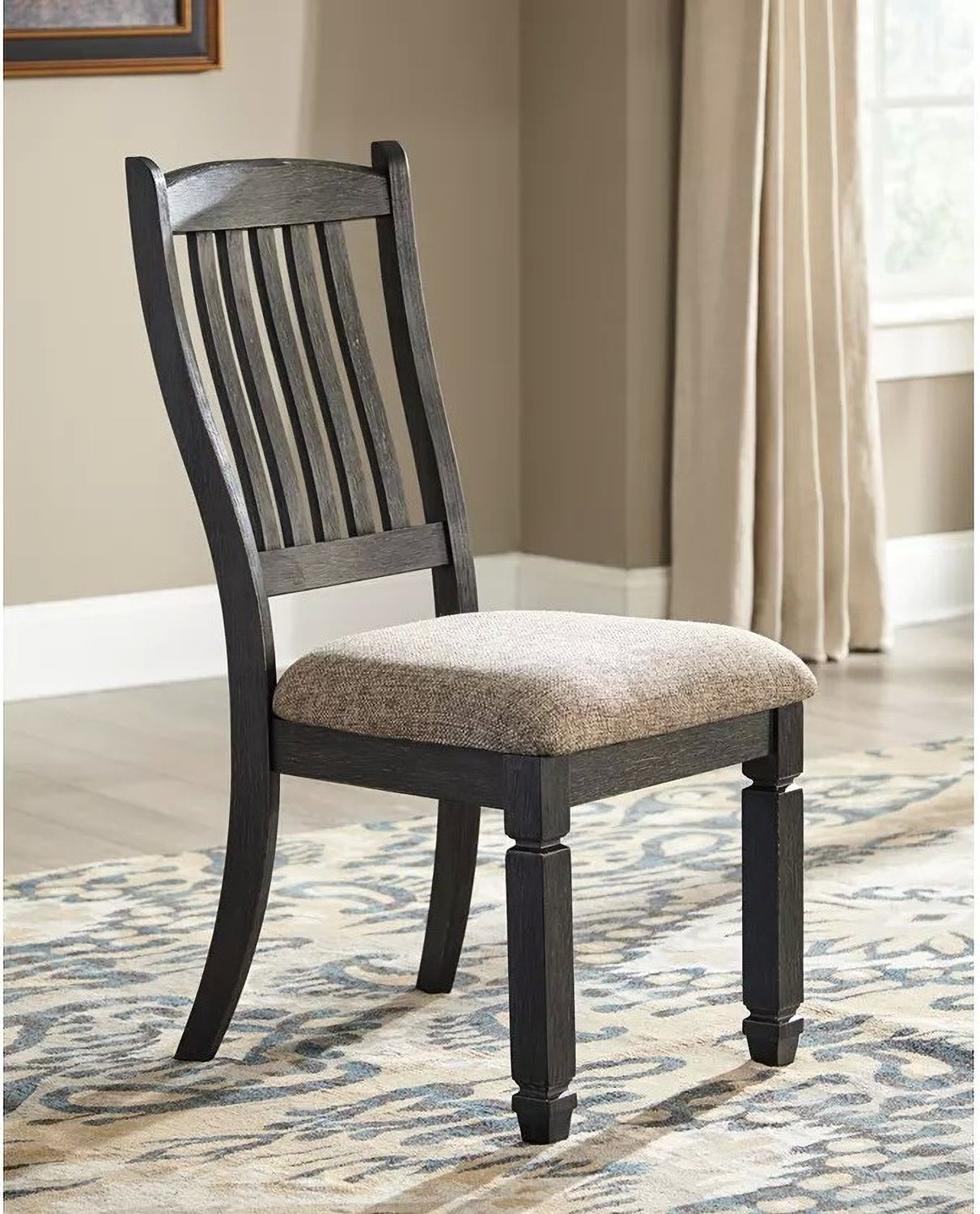 Tyler Creek Black And Gray Upholstered Side Chair Set of 2 D73601
