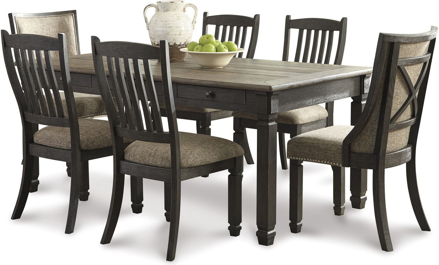 Tyler Creek Black And Gray Upholstered Side Chair Set of 2 D73601