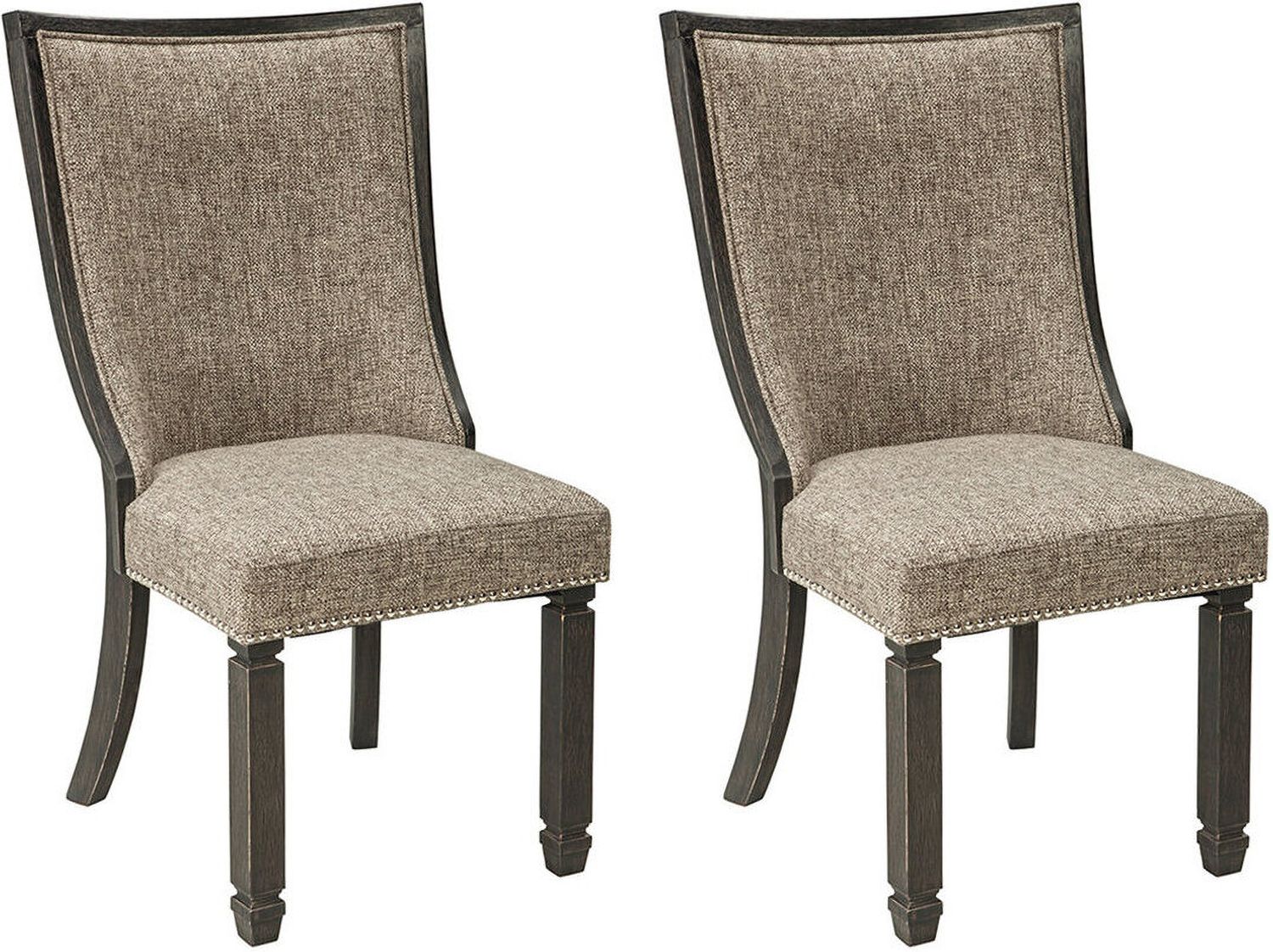 Tyler Creek Black And Gray Upholstered Host Chair Set of 2 D73602