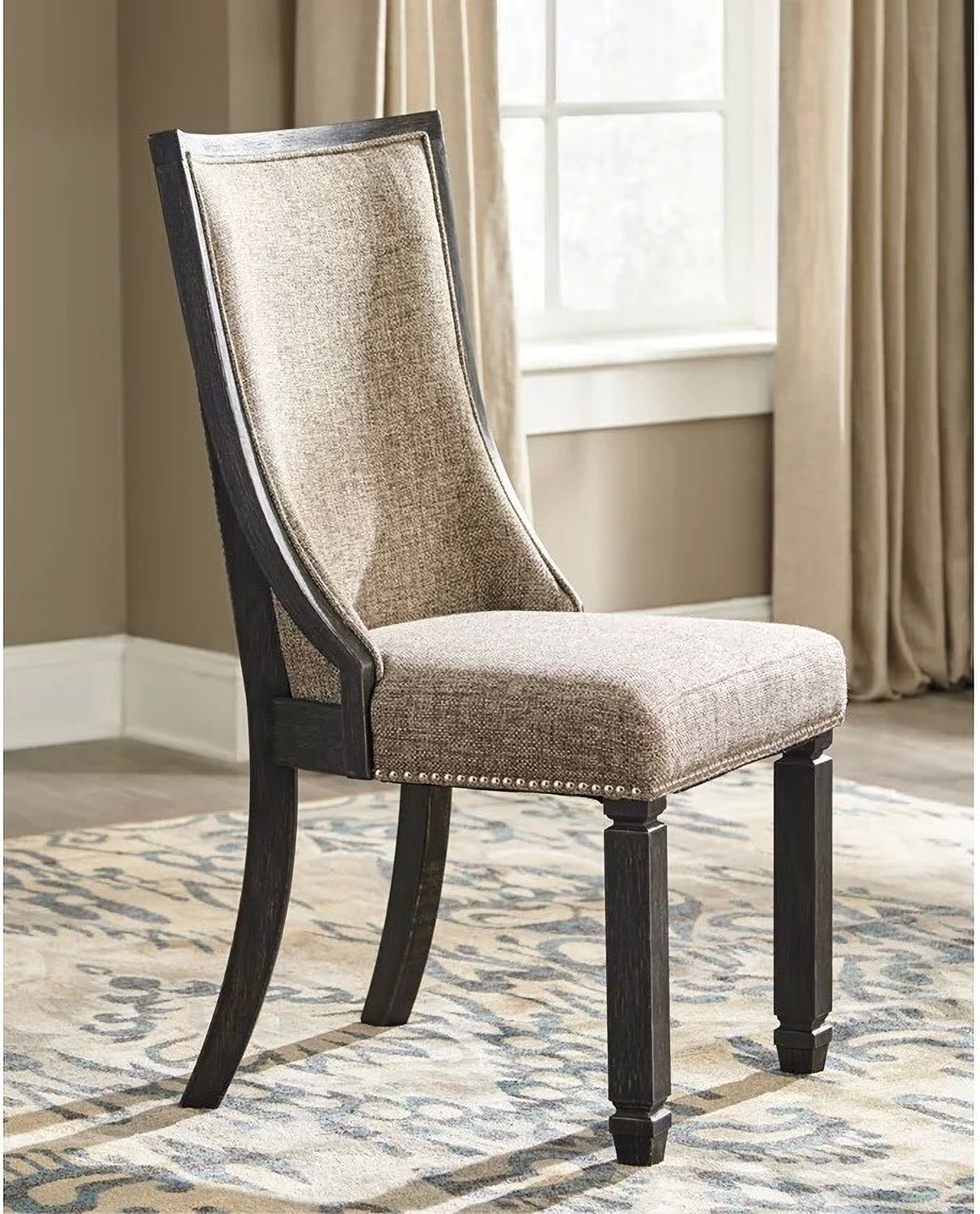 Tyler Creek Black And Gray Upholstered Host Chair Set of 2 D73602
