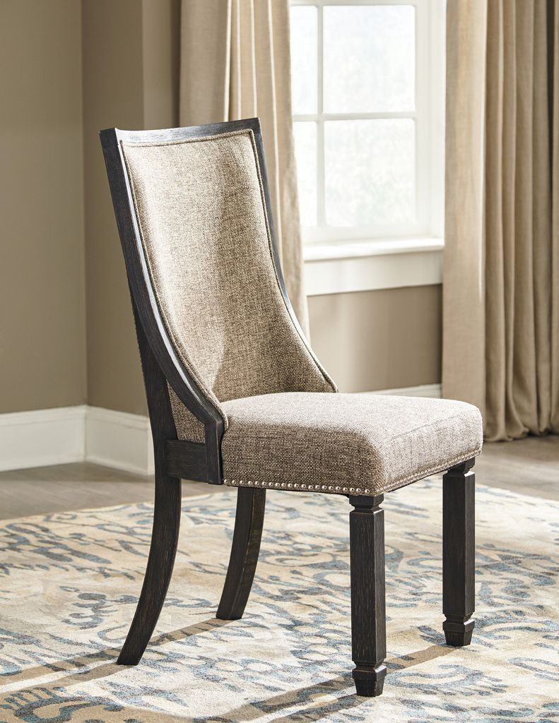 Tyler Creek Black And Gray Upholstered Host Chair Set of 2 D73602