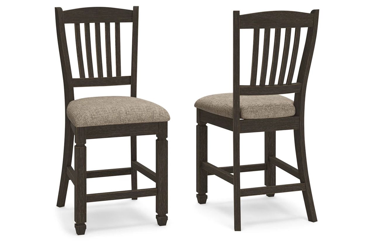 Tyler Creek Black And Gray Upholstered Barstool Set of 2 D736124