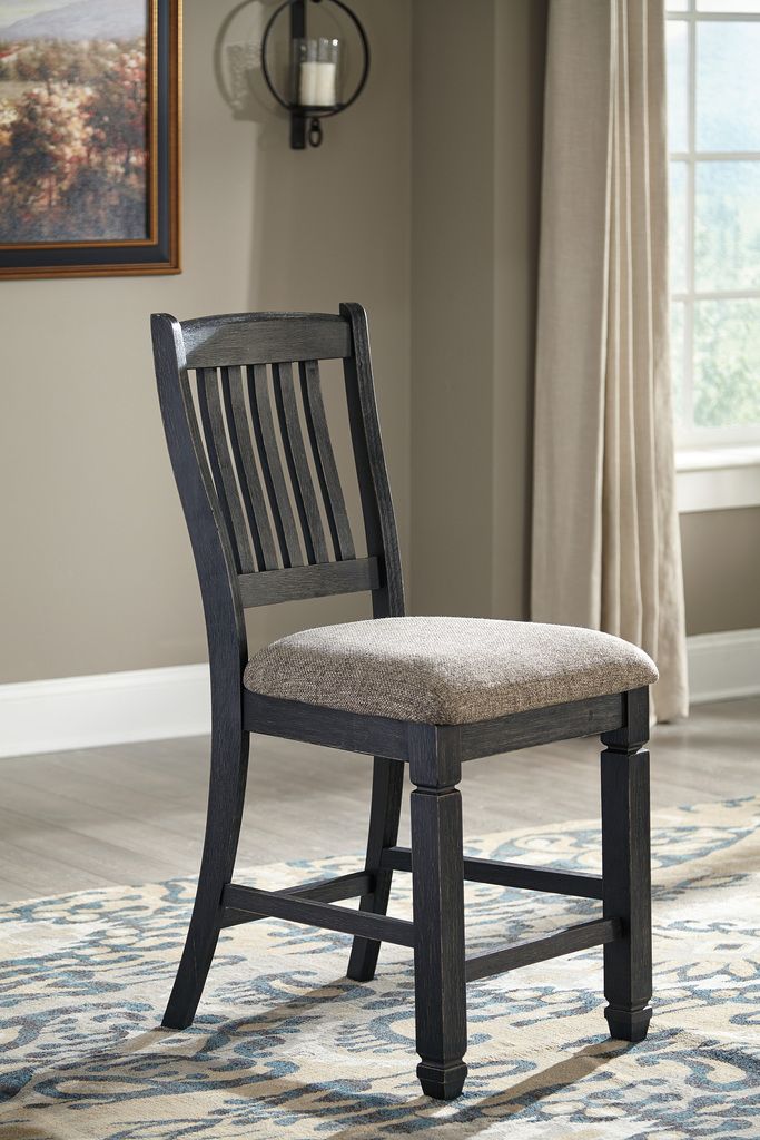 Tyler Creek Black And Gray Upholstered Barstool Set of 2 D736124