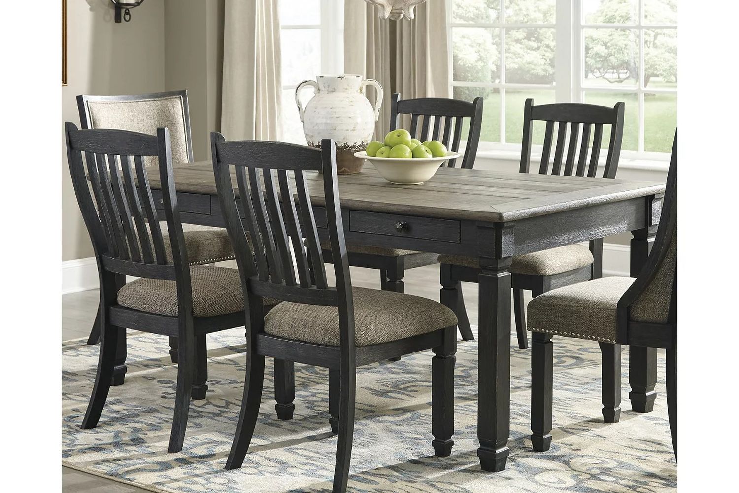 Tyler Creek Black And Gray Rectangular Dining Table D73625