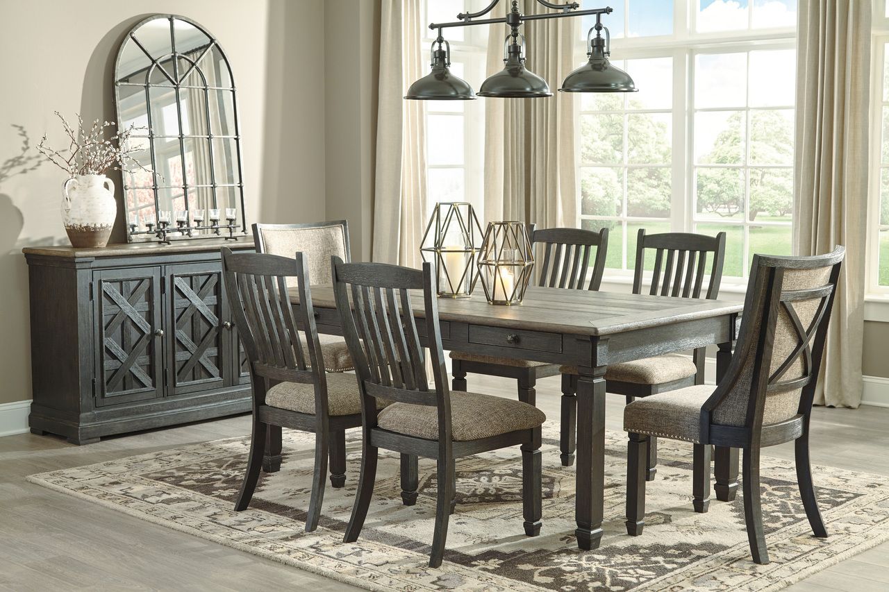 Tyler Creek Black And Gray Rectangular Dining Table D73625