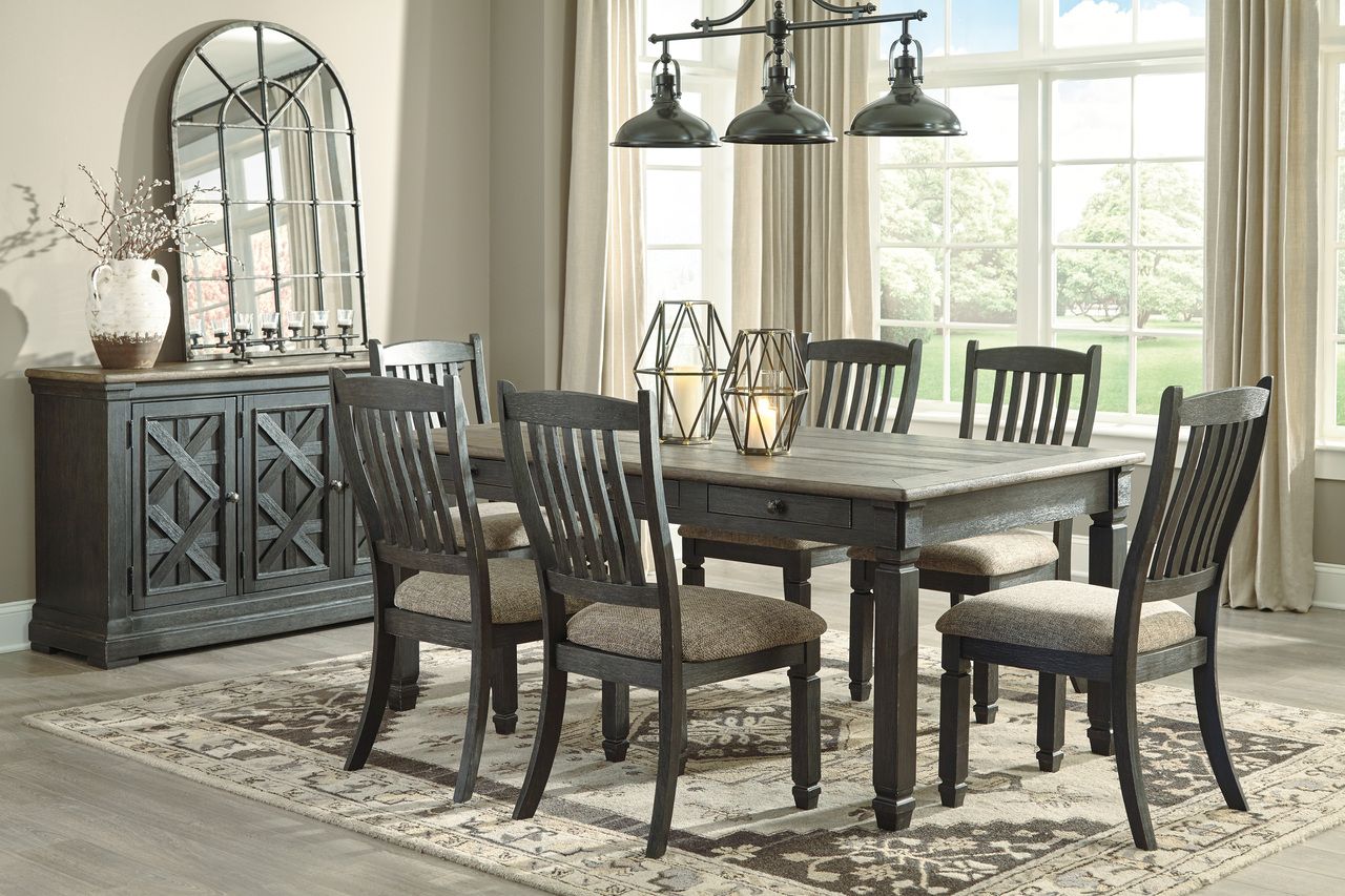 Tyler Creek Black And Gray Rectangular Dining Table D73625