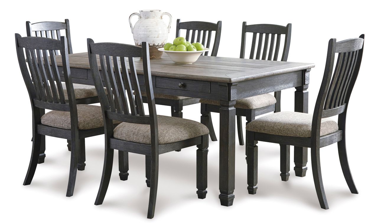 Tyler Creek Black And Gray Rectangular Dining Table D73625