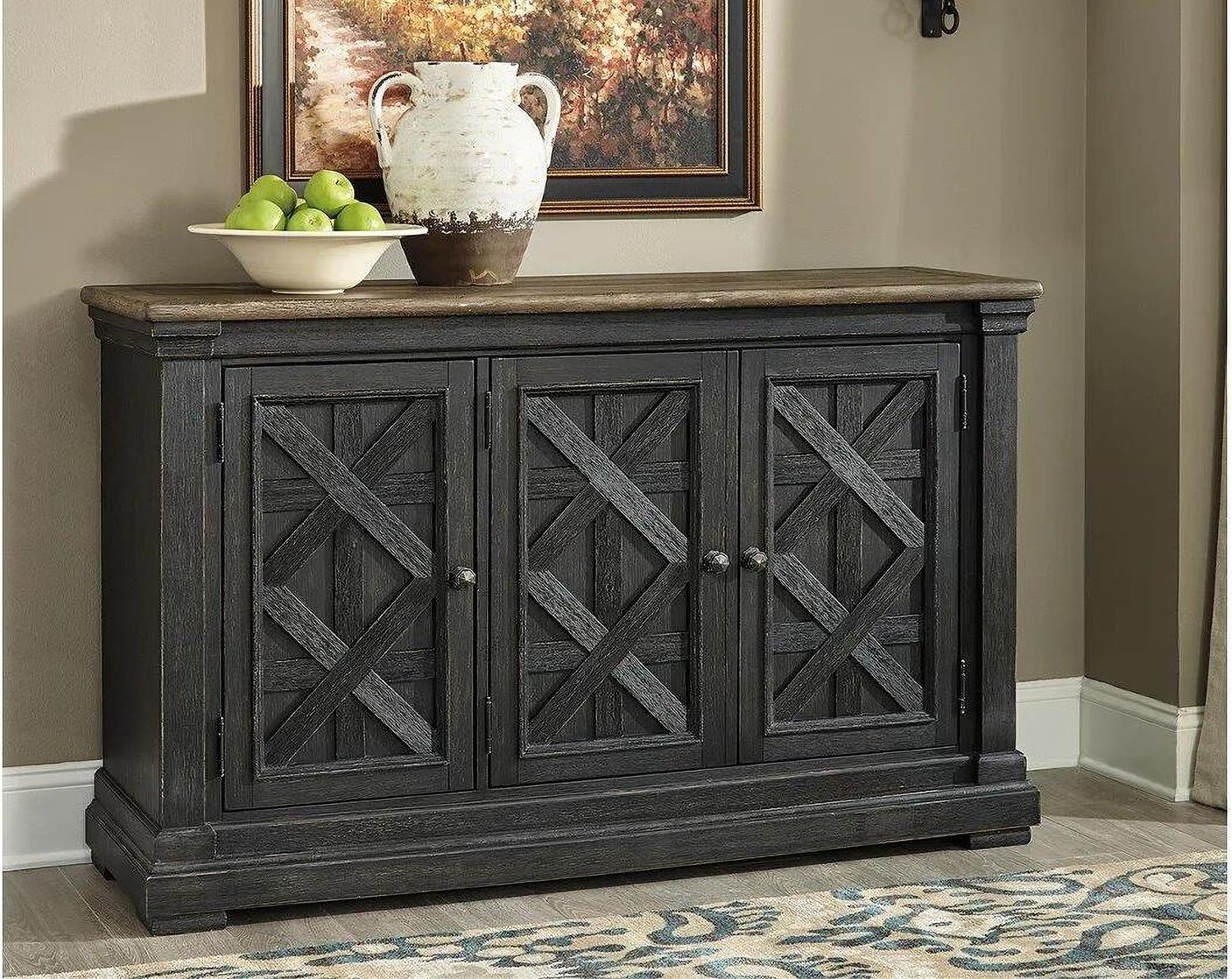 Tyler Creek Black And Gray Dining Room Server D73660