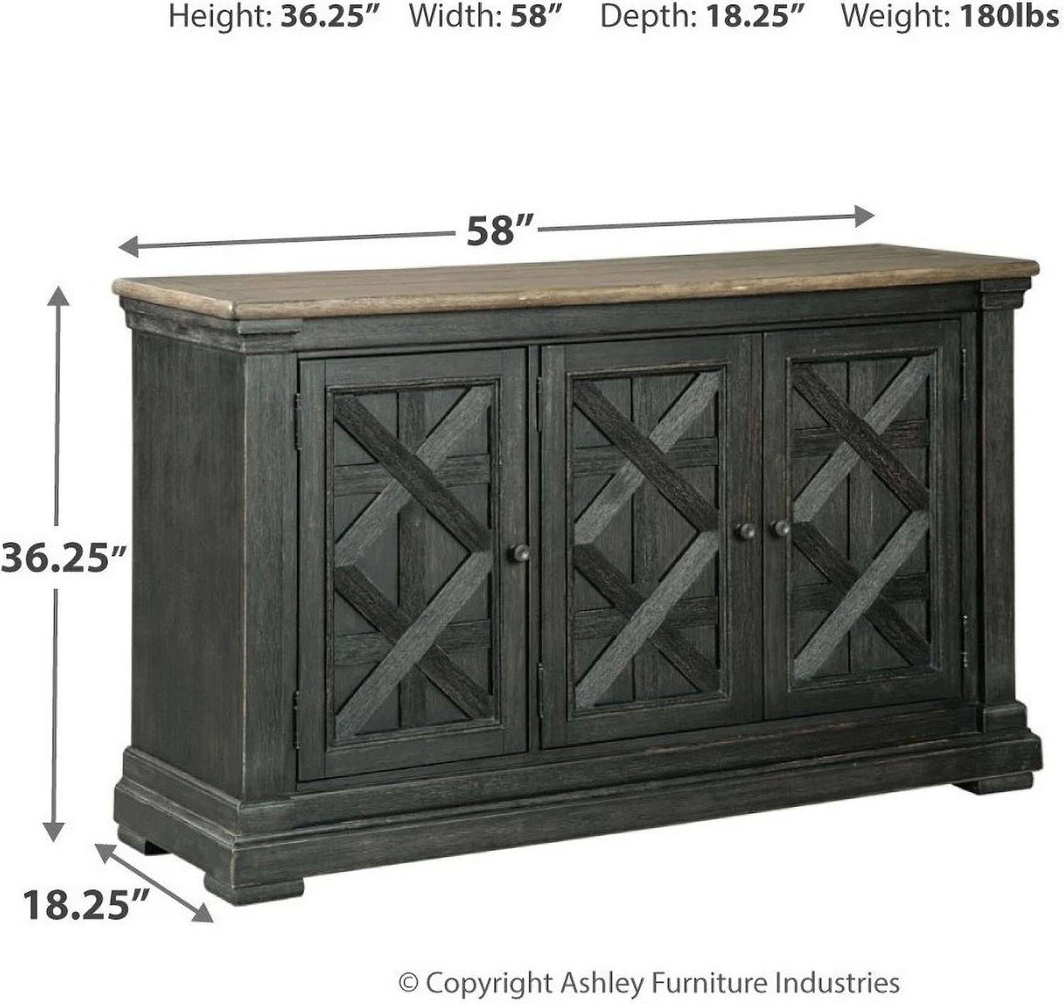 Tyler Creek Black And Gray Dining Room Server D73660
