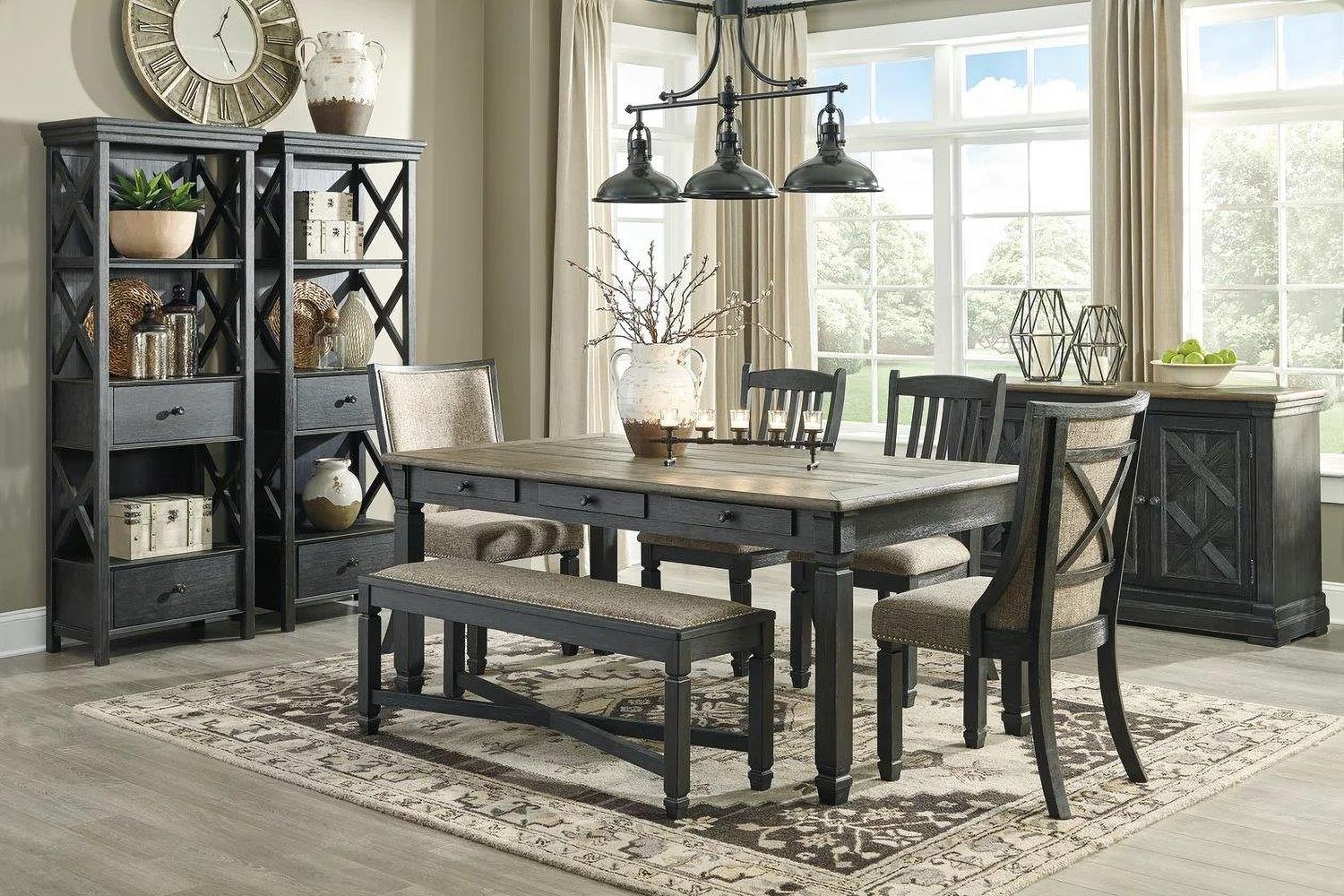 Tyler Creek Black And Gray Dining Room Server D73660