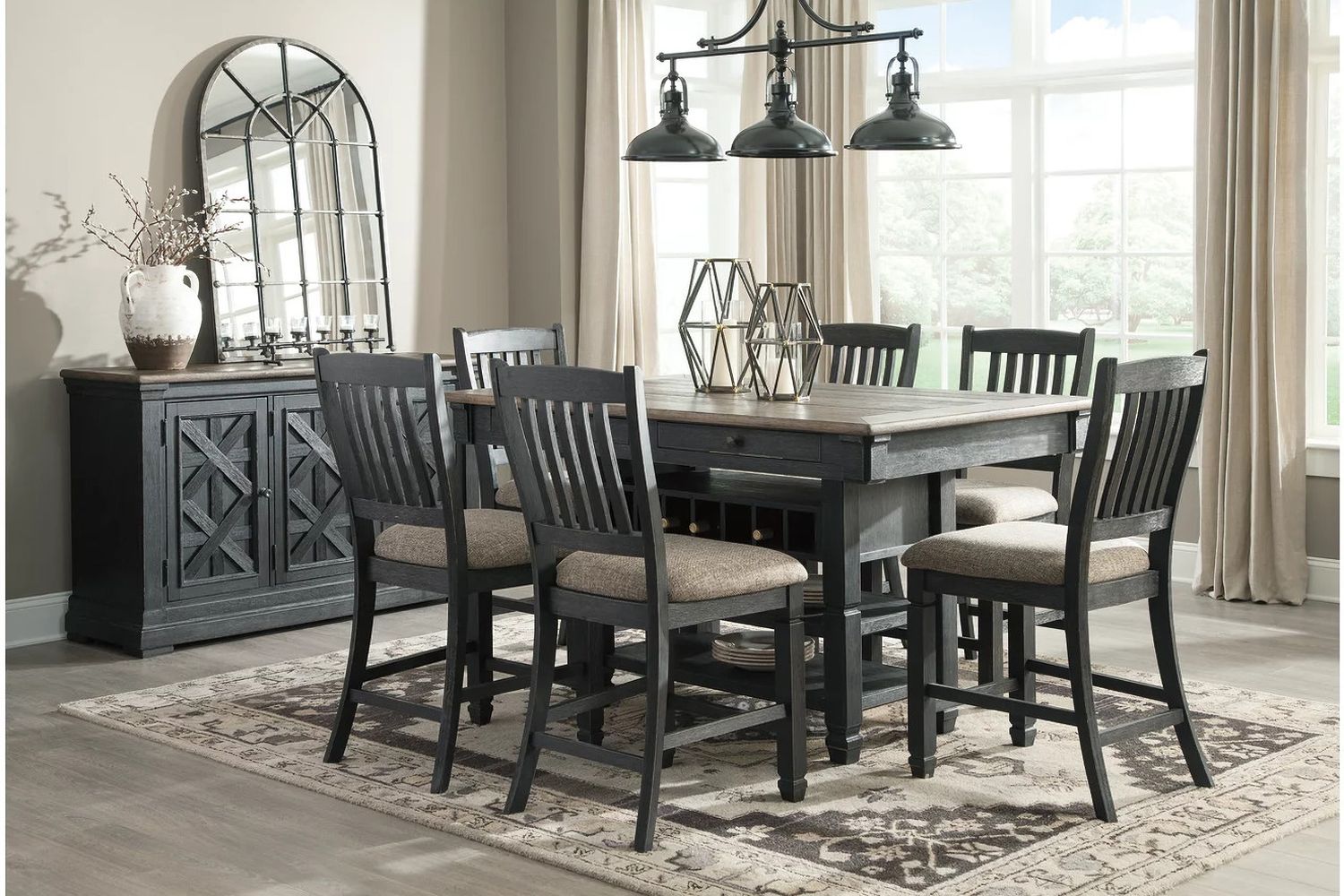 Tyler Creek Black And Gray Dining Room Server D73660