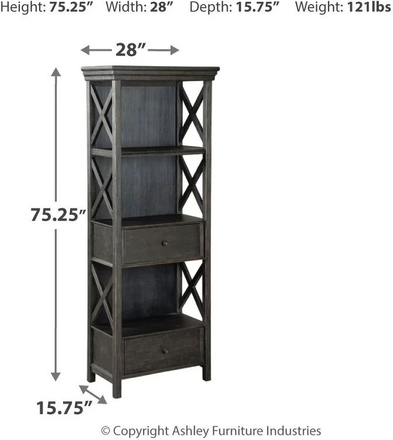 Tyler Creek Black And Gray Display Cabinet D73676