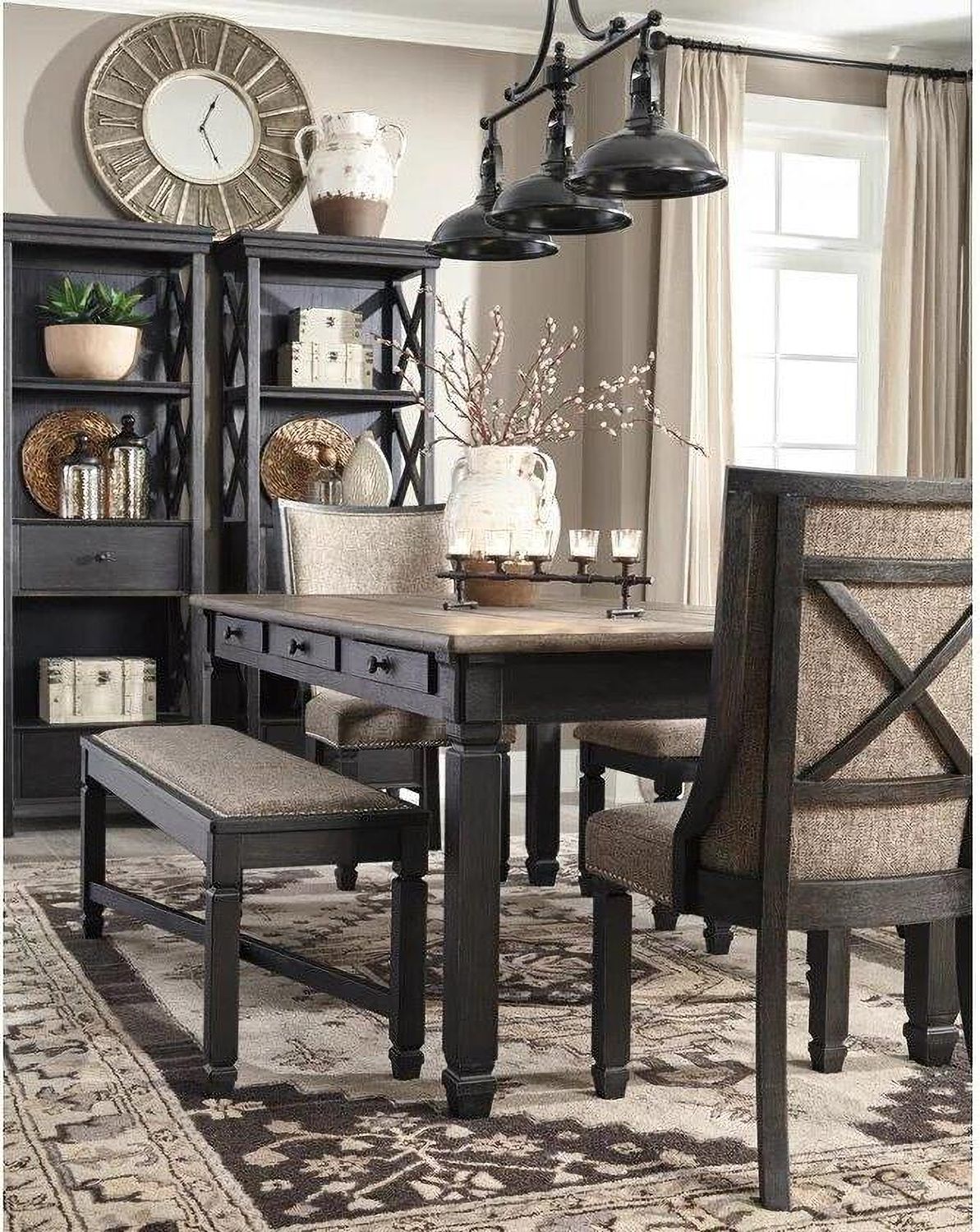 Tyler Creek Black And Gray Display Cabinet D73676