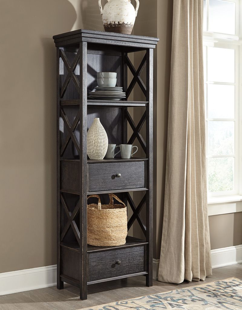 Tyler Creek Black And Gray Display Cabinet D73676