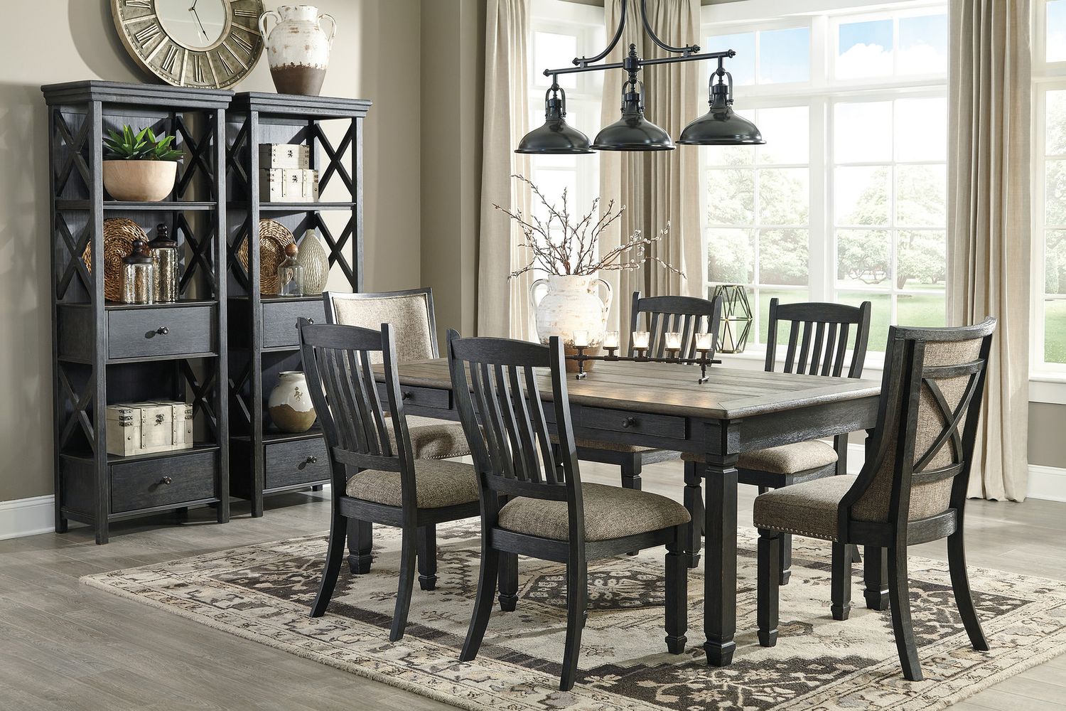 Tyler Creek Black And Gray Display Cabinet D73676
